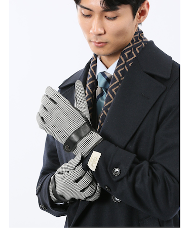 タッチパネル対応 生地コンビグローブ