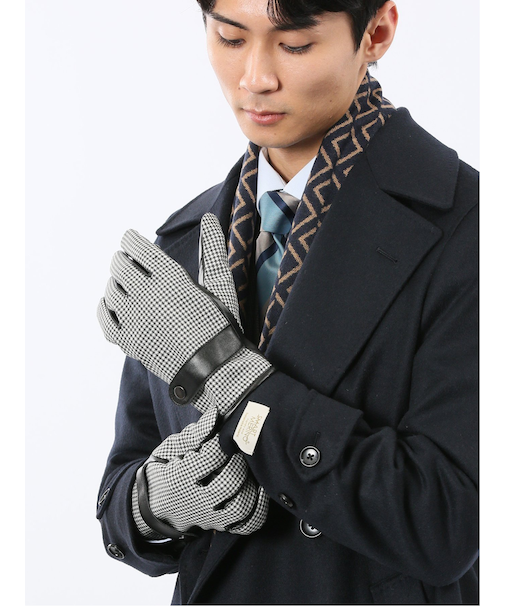 タッチパネル対応 生地コンビグローブ