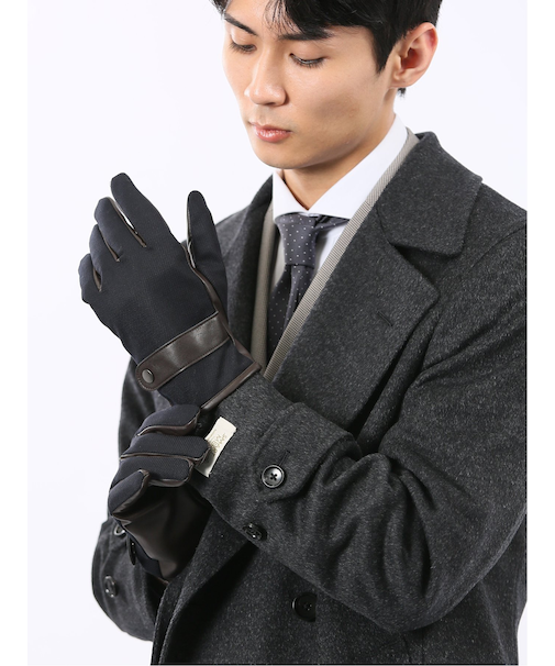 タッチパネル対応 生地コンビグローブ