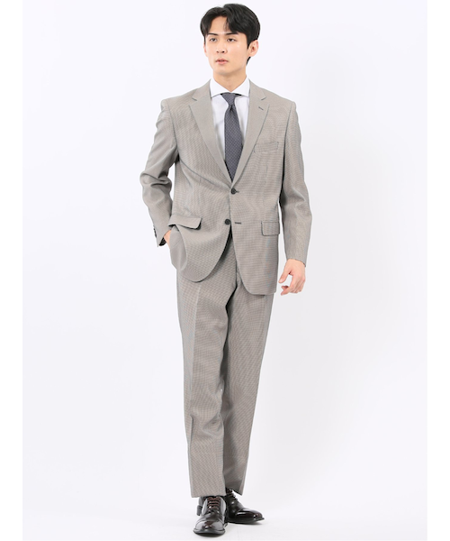 【未使用】UNITED ARROWS スーツ XLサイズ シルク混 千鳥柄 jkt-3549_001.jpg