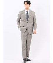 ストレッチウォッシャブル レギュラーフィット 2ボタン2ピーススーツ 千鳥シロ×クロ