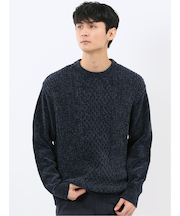 ハンドウォッシャブル モールケーブル編み クルーニット