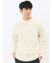 【WEB限定】KAITEKI+ フラッフィースムース モックネック長袖Tシャツ