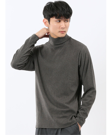 【WEB限定】KAITEKI+ フラッフィースムース タートルネック長袖Tシャツ
