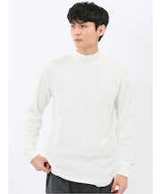 【WEB限定】KAITEKI+ ストレッチワッフル モックネック長袖Tシャツ