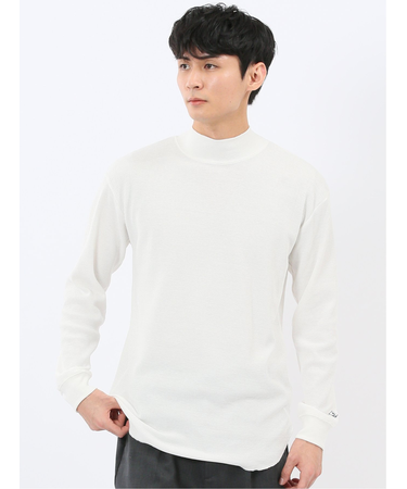 【WEB限定】KAITEKI+ ストレッチワッフル モックネック長袖Tシャツ