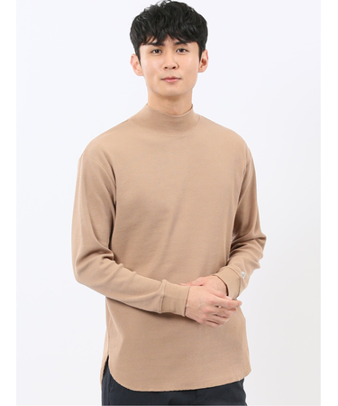 【WEB限定】KAITEKI+ ストレッチワッフル モックネック長袖Tシャツ