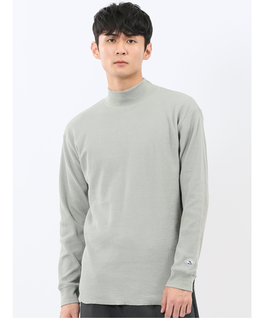 【WEB限定】KAITEKI+ ストレッチワッフル モックネック長袖Tシャツ