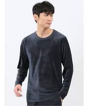 【WEB限定】CERONIAS ストレッチコール クルーネック長袖Tシャツ