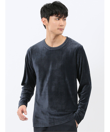 【WEB限定】CERONIAS ストレッチコール クルーネック長袖Tシャツ