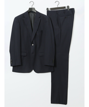 ストレッチウォッシャブル レギュラーフィット 2ボタン2ピーススーツ 組織紺