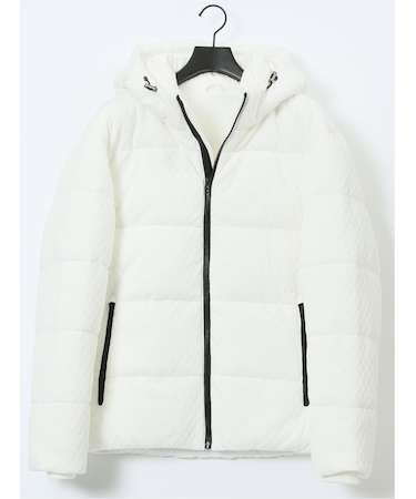 カットジャガード フード脱着 中綿ブルゾン