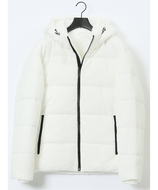 カットジャガード フード脱着 中綿ブルゾン