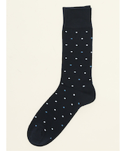抗菌防臭 中ドット柄クルーソックス