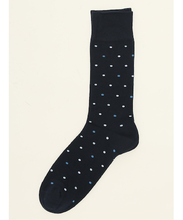 抗菌防臭 中ドット柄クルーソックス