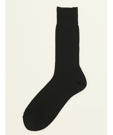 抗菌防臭 リブ無地クルーソックス