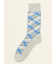 抗菌防臭 ダイヤチェック柄クルーソックス