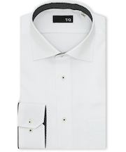 イージーアイロン NEWスタンダードフィット ワイドカラー長袖シャツ