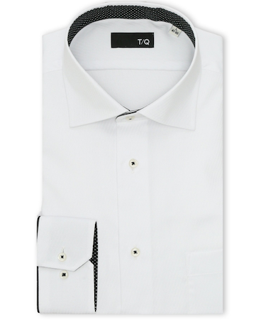 イージーアイロン NEWスタンダードフィット ワイドカラー長袖シャツ