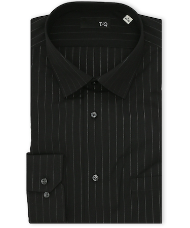 イージーアイロン NEWスタンダードフィット ショートワイドカラー長袖シャツ