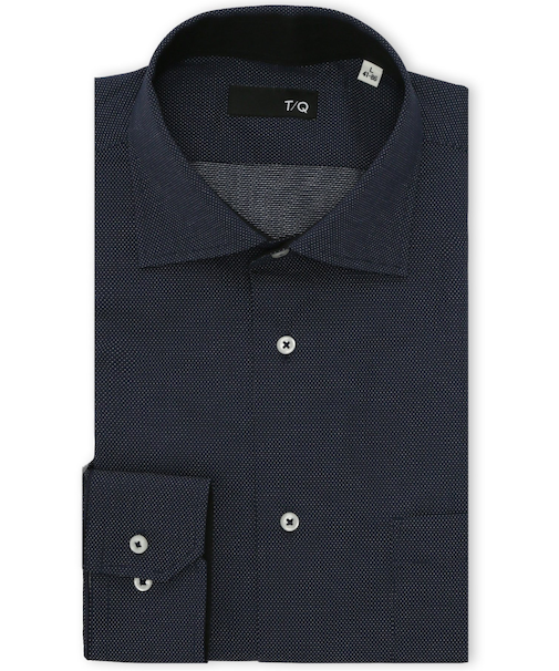 イージーアイロン NEWスタンダードフィット ワイドカラー長袖シャツ