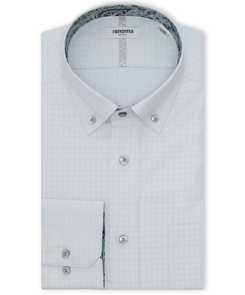 イージーアイロン NEWスタンダードフィット ショートボタンダウン長袖シャツ