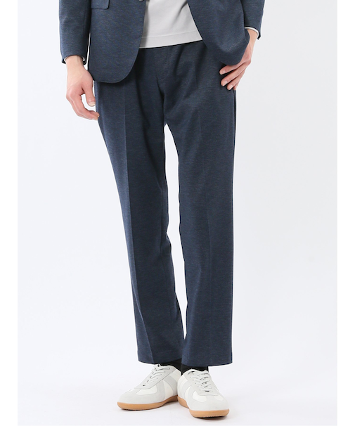 ストレッチポンチ スリムフィット ノータックスラックス 紺(セットアップ可能)