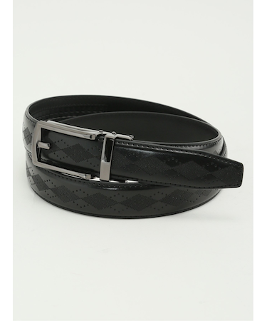 アジャストフリー アーガイル型押しベルト