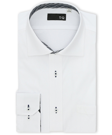 ノンアイロンストレッチ NEWスタンダードフィット ワイドカラー長袖ニットシャツ