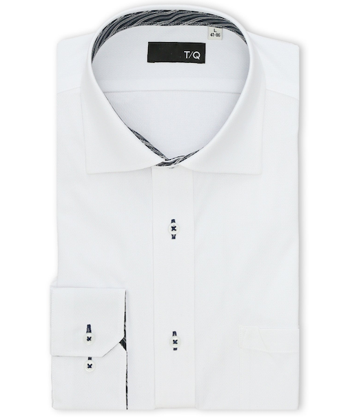 ノンアイロンストレッチ NEWスタンダードフィット ワイドカラー長袖ニットシャツ