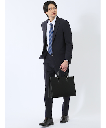 ストレッチウォッシャブル レギュラーフィット 2ボタン2ピース リクルートスーツ 紺無地