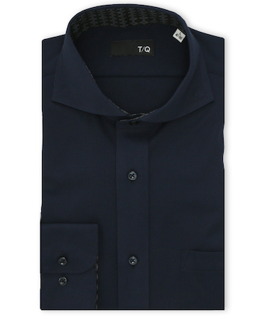 ノンアイロンストレッチ NEWスタンダードフィット カッタウェイ長袖ニットシャツ