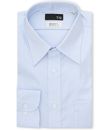 綿100% ノンアイロン NEWスタンダードフィット レギュラーカラー長袖シャツ