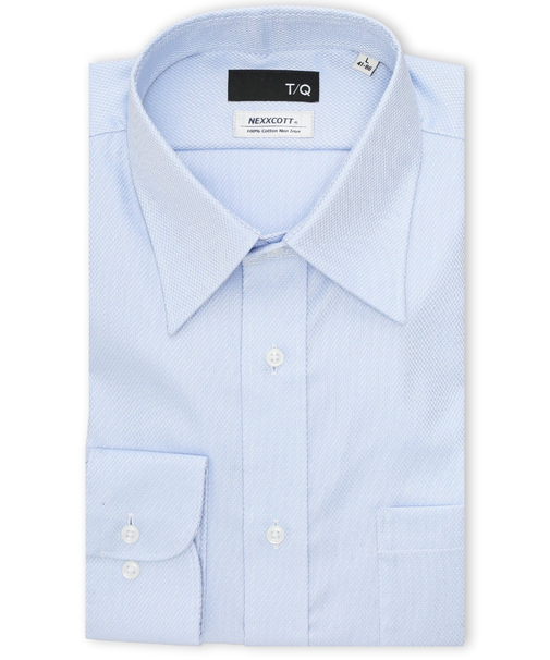 綿100% ノンアイロン NEWスタンダードフィット レギュラーカラー長袖シャツ