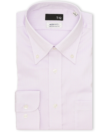 綿100% ノンアイロン NEWスタンダードフィット ボタンダウン長袖シャツ