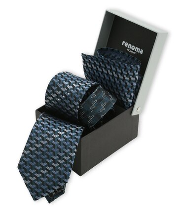 シルク ラインストーン付き ナロータイ&チーフセット