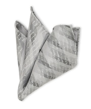 シルク アーガイルカリグラフィー ポケットチーフ