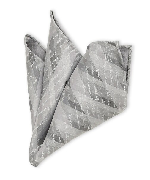 シルク アーガイルカリグラフィー ポケットチーフ