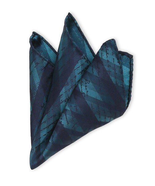 シルク アーガイルカリグラフィー ポケットチーフ