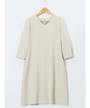 ダブルクロス サックワンピース ベージュ(セットアップ可能)