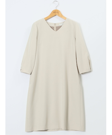 ダブルクロス サックワンピース ベージュ(セットアップ可能)