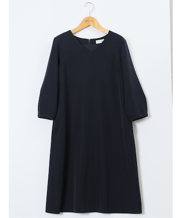 ダブルクロス サックワンピース 紺(セットアップ可能)