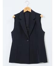 ダブルクロス ロングジレ 紺(セットアップ可能)