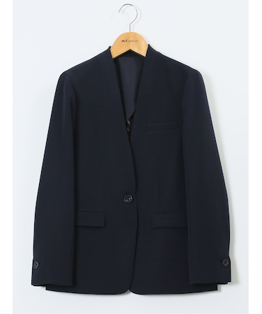 ダブルクロス カラーレスジャケット 紺(セットアップ可能)