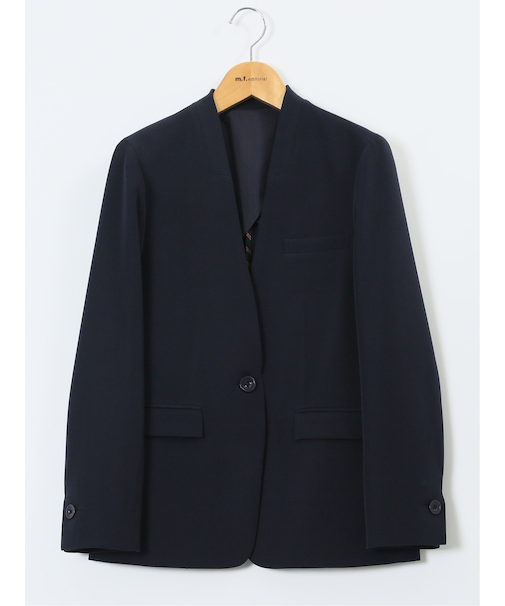 ダブルクロス カラーレスジャケット 紺(セットアップ可能)