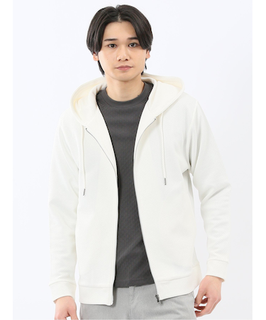 ストレッチ ブリスターツイル フルジップパーカー