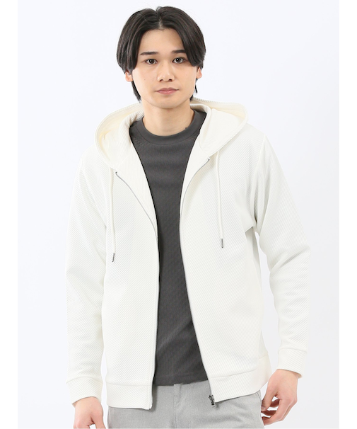 ストレッチ ブリスターツイル フルジップパーカー