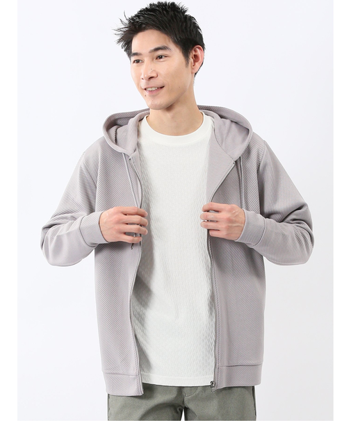 ストレッチ ブリスターツイル フルジップパーカー