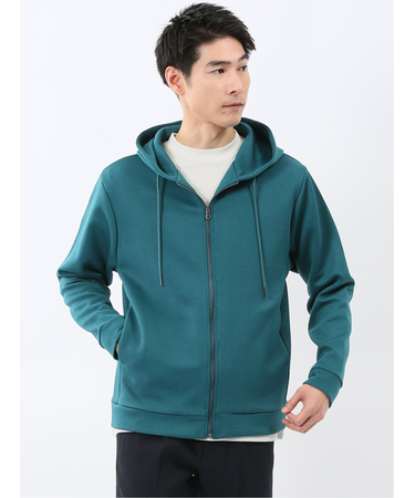 ストレッチ ブリスターツイル フルジップパーカー