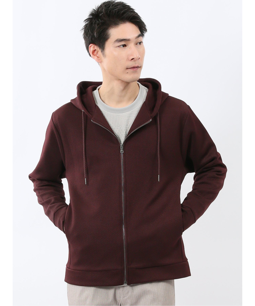 ストレッチ ブリスターツイル フルジップパーカー